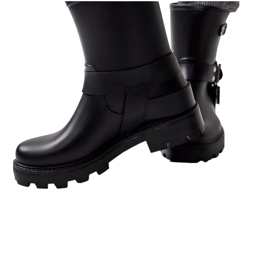 NWT Jeffrey Campbell Black wellie Boots - Picture 8 of 9